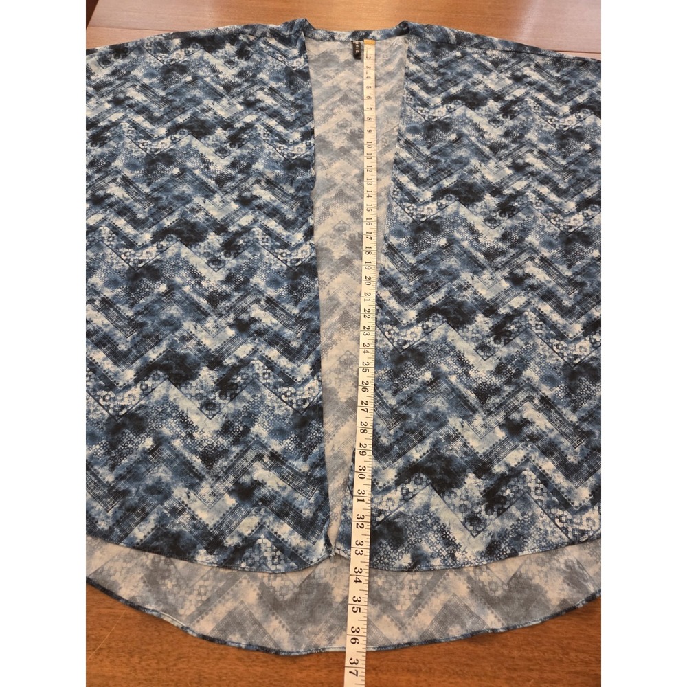 Torrid Kimono Women's Xl Pastel Blue Chevron Geometric Cover